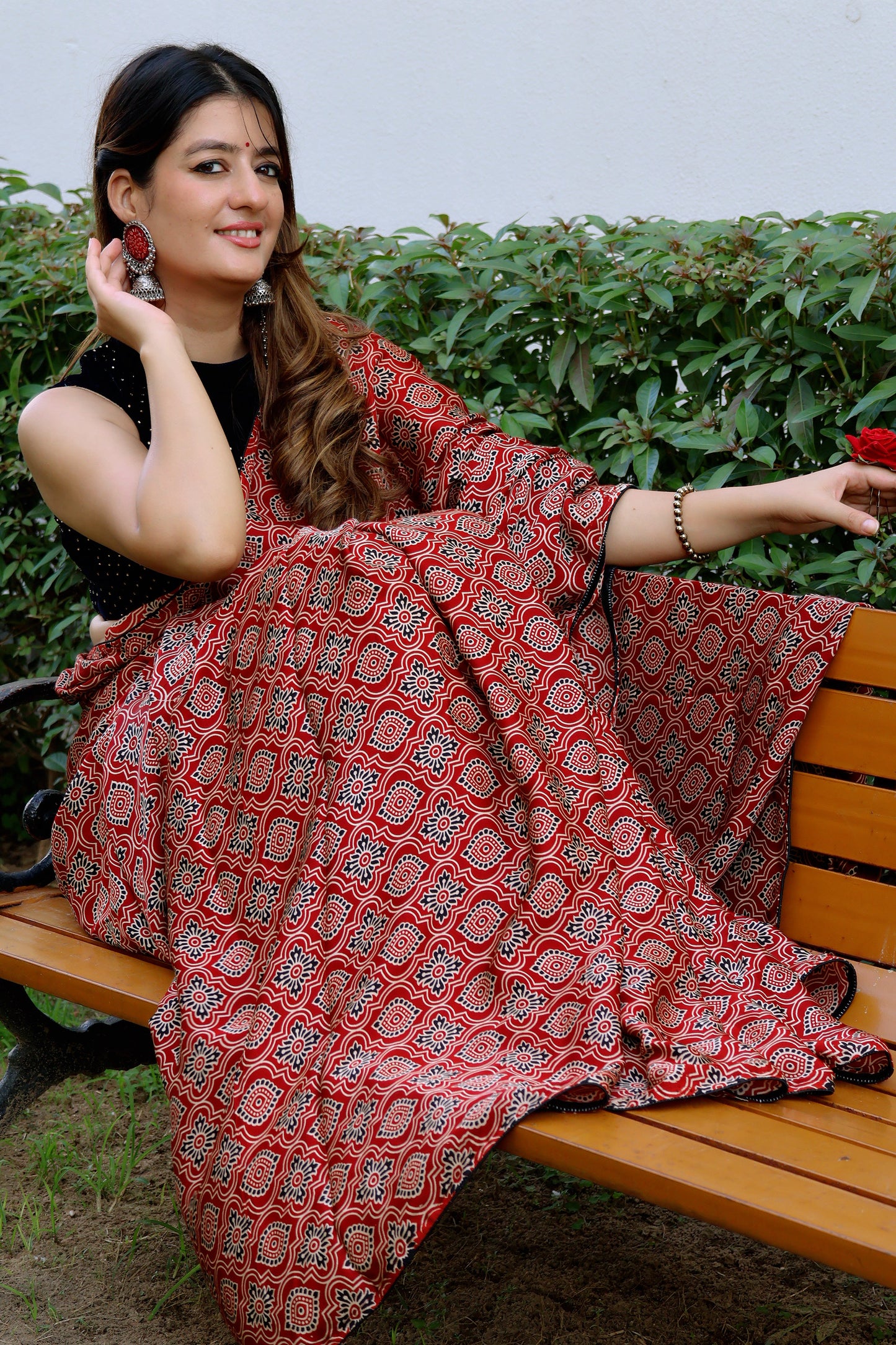 Butter Soft - Modal Ajrakh Print Saree