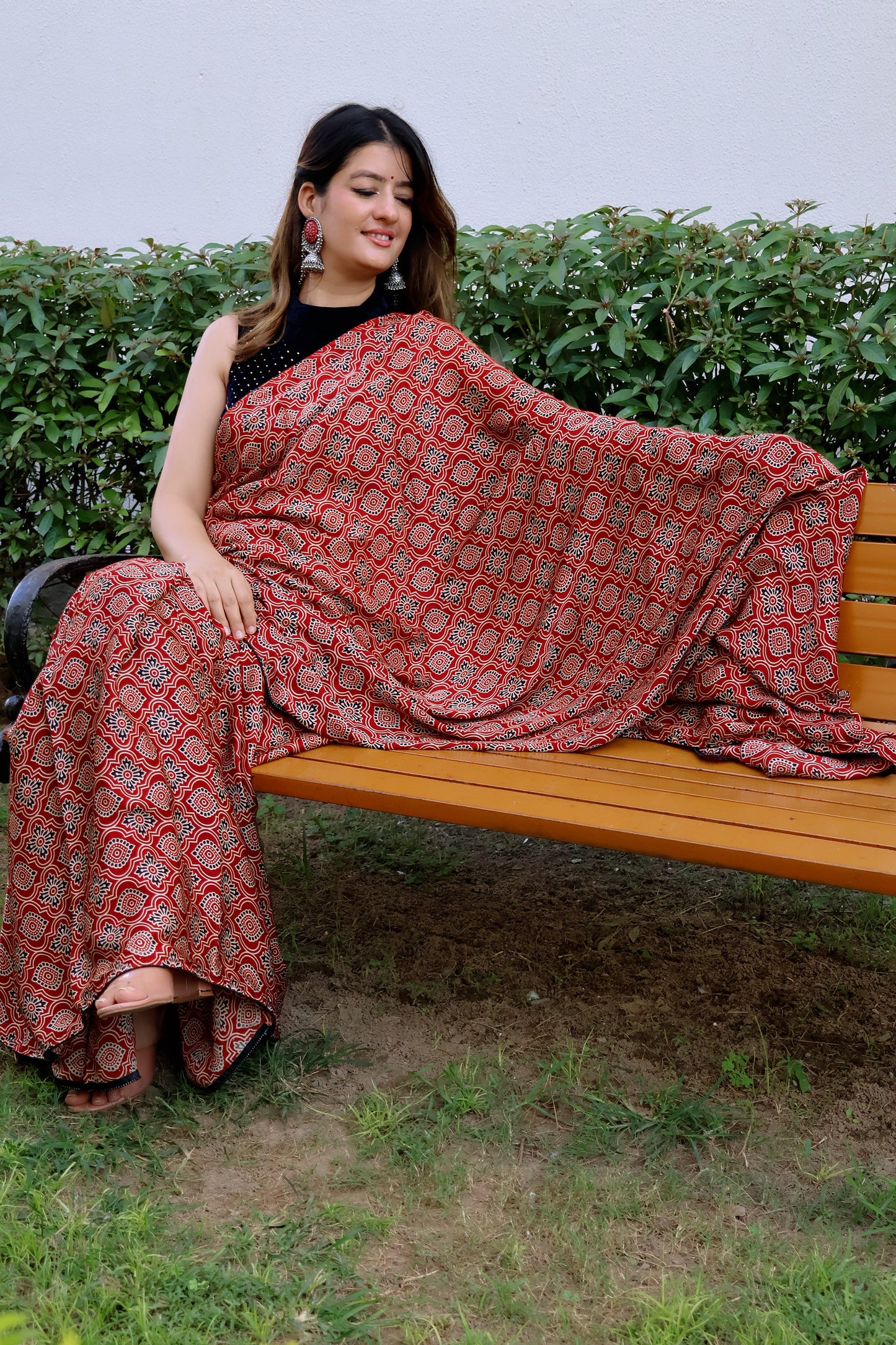 Butter Soft - Modal Ajrakh Print Saree