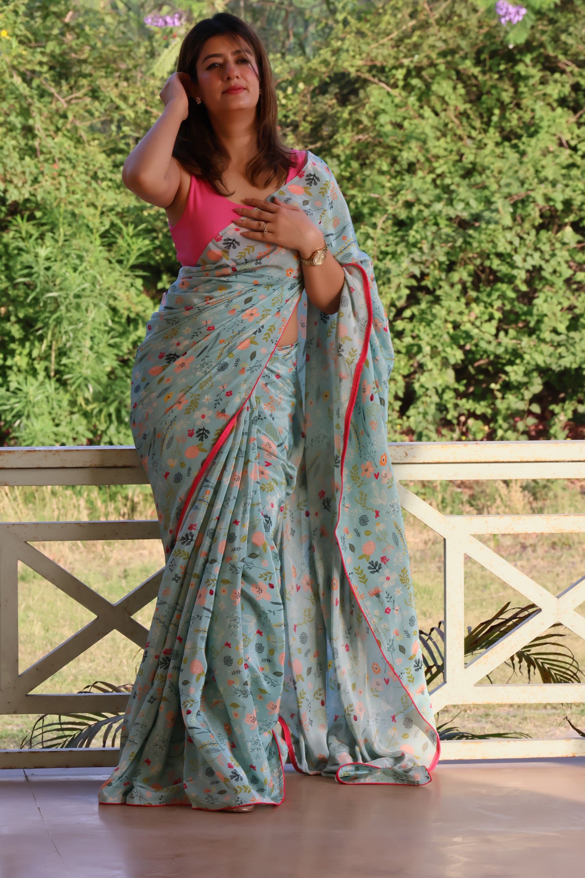 Gardenia Viscose Saree