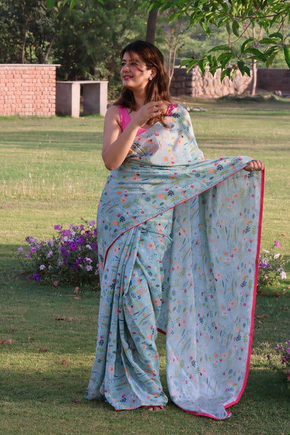 Gardenia Pure Viscose Saree